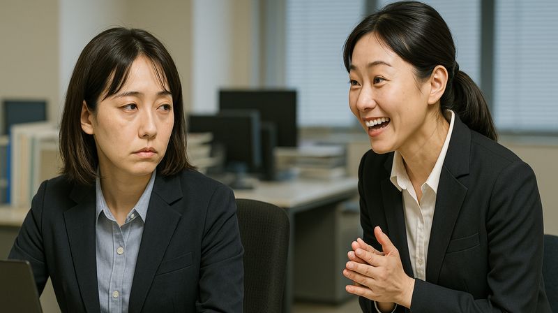 女性2人のギバーとテイカー写真